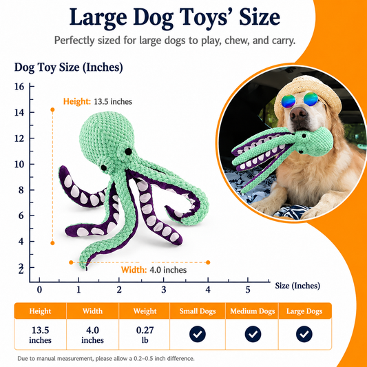 Octopus Squeaky Plush