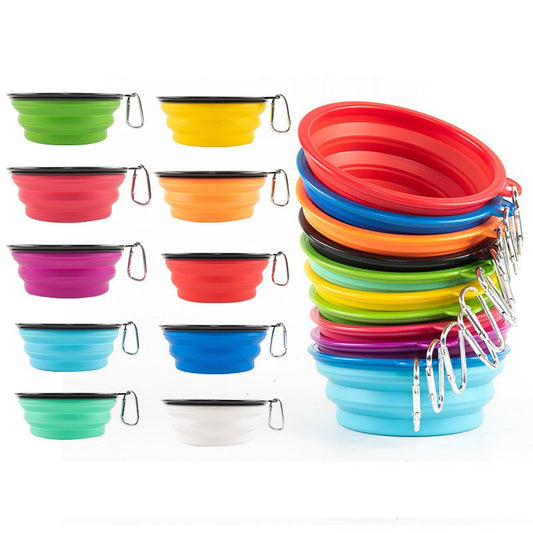 Collapsible Travel Bowl XL Travel Portable Puppy Food Container Feeder Dish Bowl