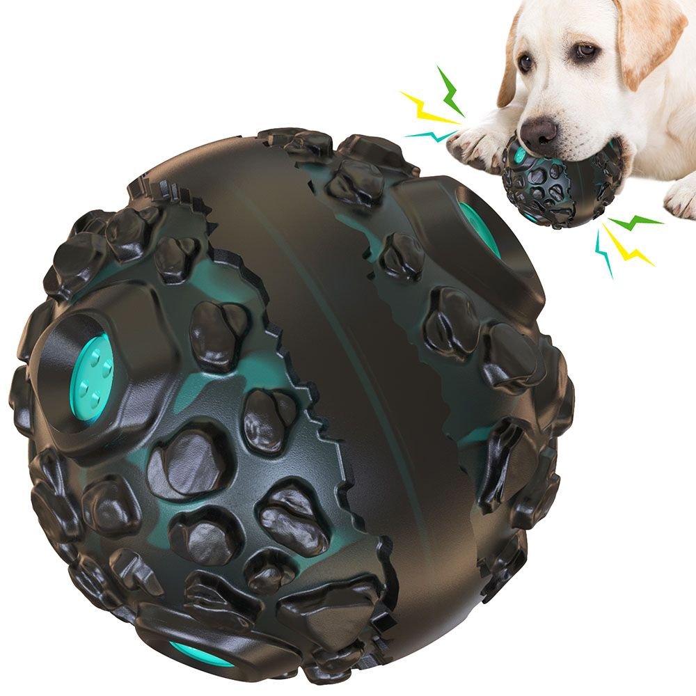 PawPartner Giggle Ball For Aggressive Chewers Indestructible Chew Toys For Small/Medium