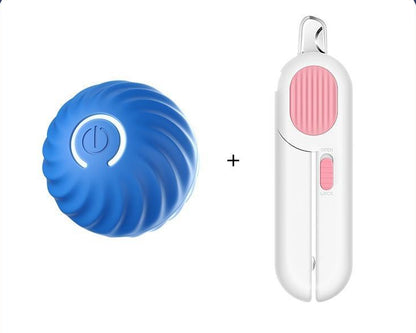Pet Dog Rubber Ball Toys For Dogs Resistance To Bite Dog Chew Toys Puppy Pets Dogs Training Products - Blue Ball Pink Scissors