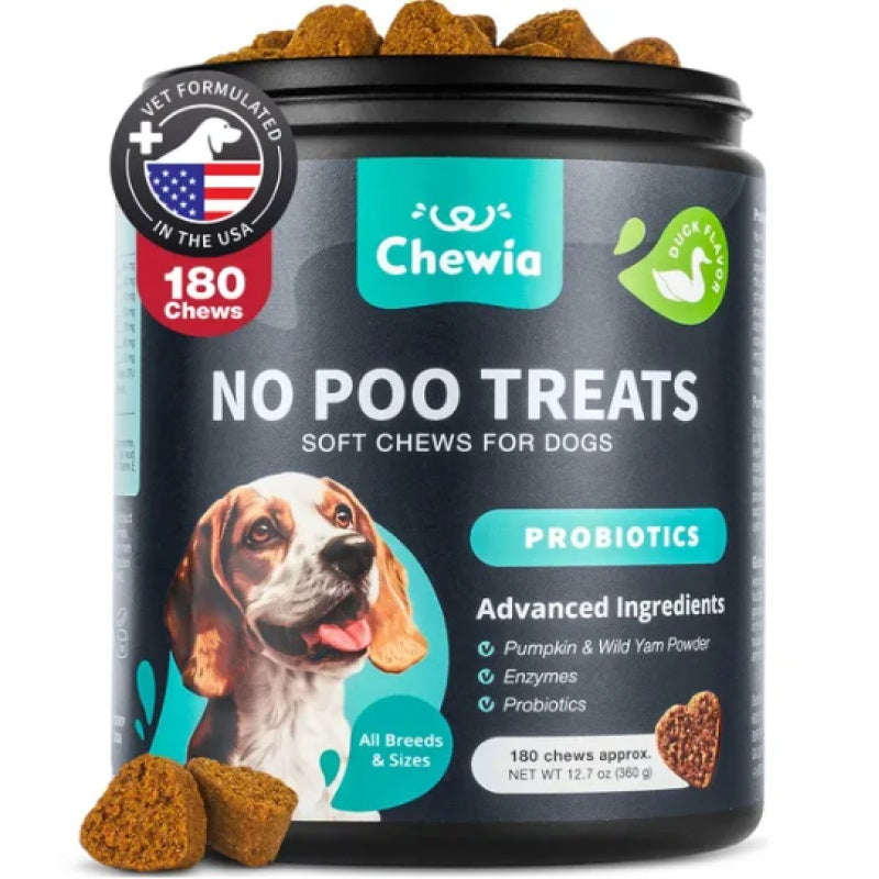 No Poo Chews For Dogs Coprophagia Deterrent For Dogs Forbid For Dogs Stool Eating Deterrent Dog Probiotics For Digestive Health Digestive Gut Imm - Duck