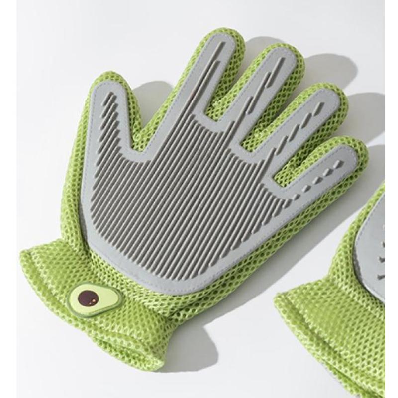 2-in-1 Deshedding Glove - Green