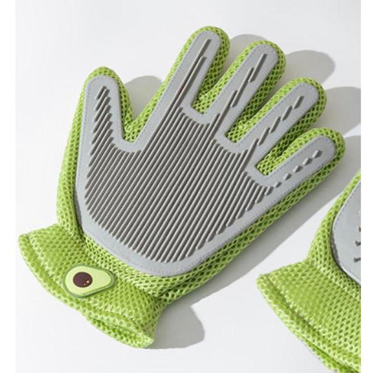 2-in-1 Deshedding Glove - Green