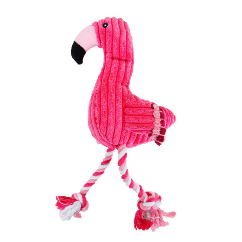 Squeaky Molar Plush - Flamingo