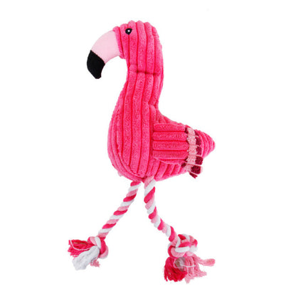 Squeaky Molar Plush - Flamingo