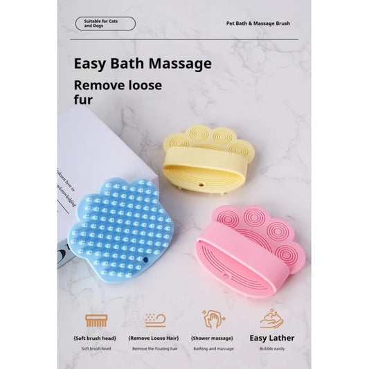 Rubber Bath Brush - Light Yellow