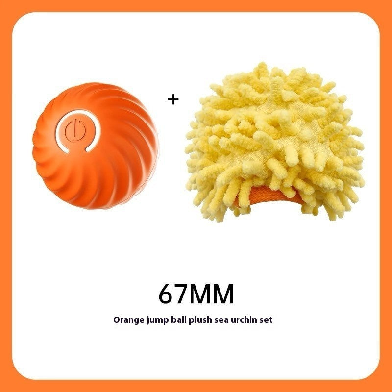 Pet Dog Rubber Ball Toys For Dogs Resistance To Bite Dog Chew Toys Puppy Pets Dogs Training Products - Orange sea urchin sleeve 67mm