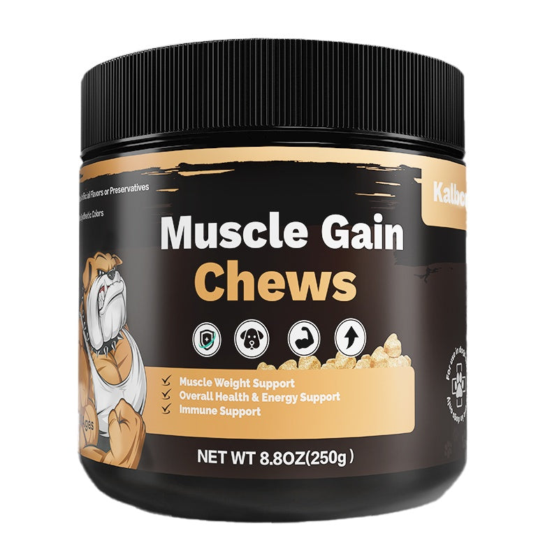Muscle Gain Chews For Dogs High Protein Dog Food Health Supplement Premium Muscle Builder For All Breeds Soft Dog Chews - 1pcs