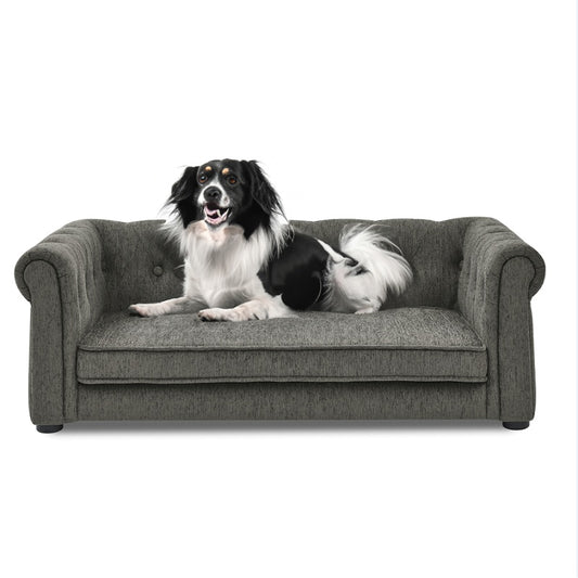 Premium Comfort Dog Couch - Dark grey