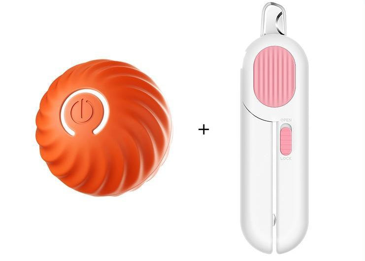 Pet Dog Rubber Ball Toys For Dogs Resistance To Bite Dog Chew Toys Puppy Pets Dogs Training Products - Orange Ball Pink Scissors