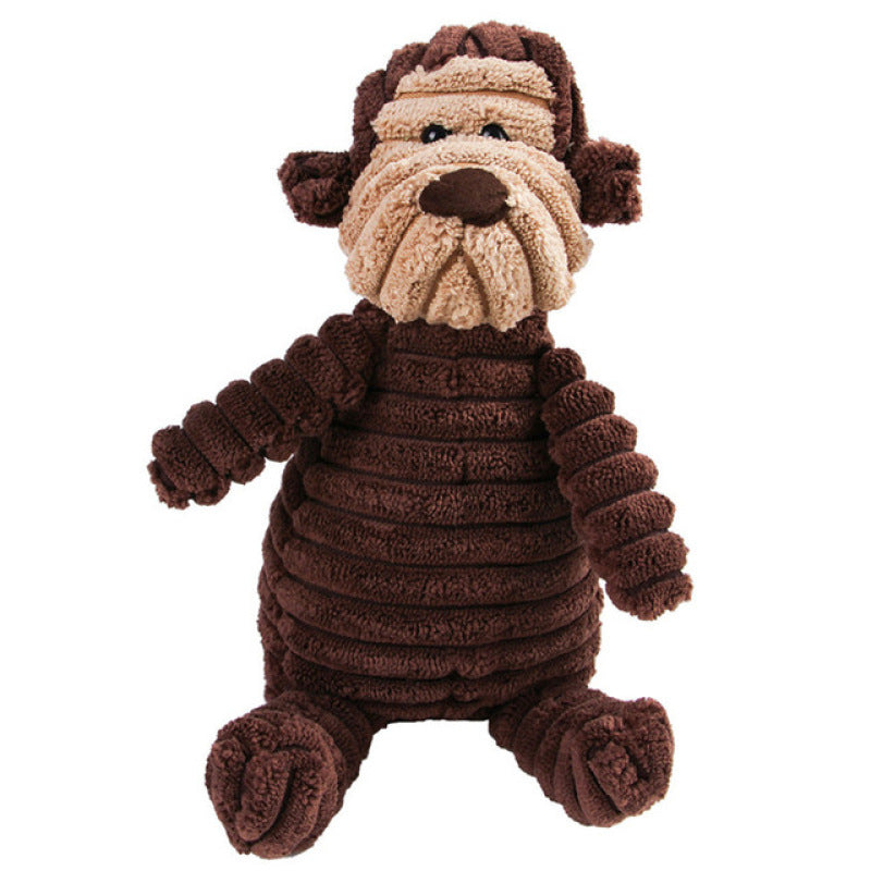 Squeaky Molar Plush - Monkey
