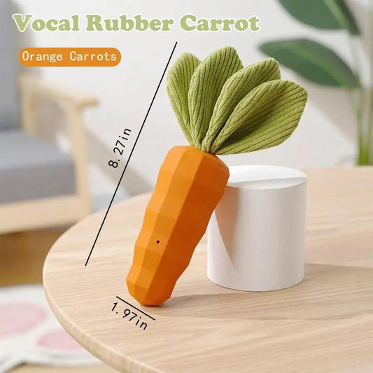 Rubber Carrot Squeaker - 1 Piece