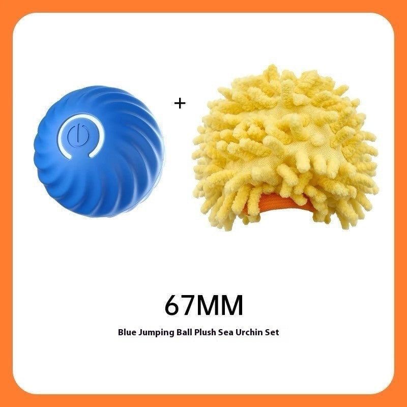 Pet Dog Rubber Ball Toys For Dogs Resistance To Bite Dog Chew Toys Puppy Pets Dogs Training Products - Blue sea urchin sleeve 67mm