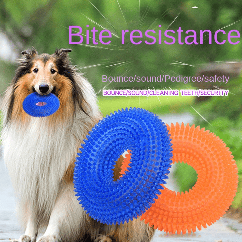 pack of 2pcs  dog toys Pet toy bite resistant sound making toy ball dog toy tooth cleaning molar dog toy - Blue / large size
