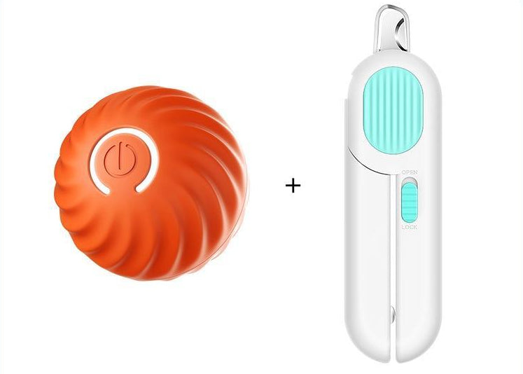 Pet Dog Rubber Ball Toys For Dogs Resistance To Bite Dog Chew Toys Puppy Pets Dogs Training Products - Orange Ball Blue Scissors