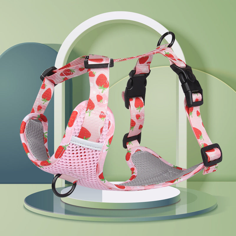 Fruit Dog Harness - Pink / L