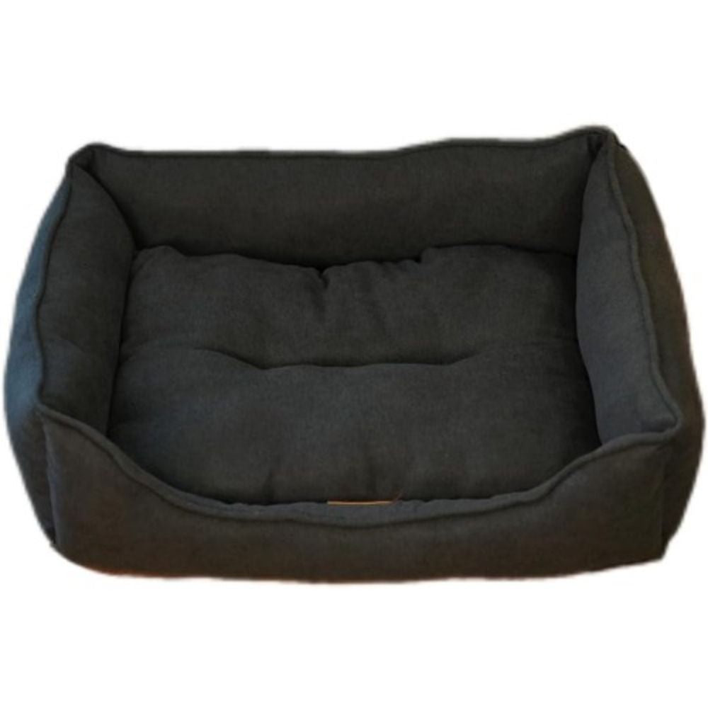 Cozy Bolster Pet Bed - Dark gray