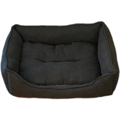 Cozy Bolster Pet Bed - Dark gray