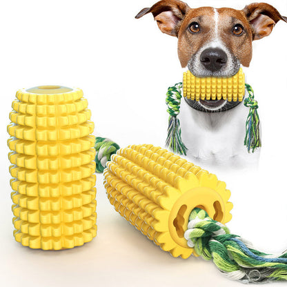 Pet Dog Toy Interactive Rubber Balls for Small Large Dogs Puppy Cat Chewing Toys Pet Tooth Cleaning Indestructible Dog Food Ball - Yellow / China