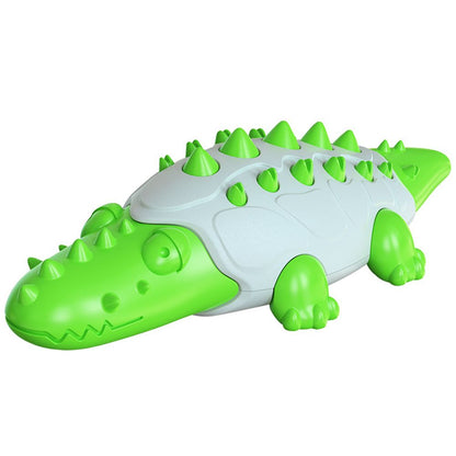 Rubber Kong Dog Toy Small Dog Accessories Interactive Puppy Dog Toothbrush Teeth Cleaning Brushing Stick French Bulldog Toys - Crocodile Green