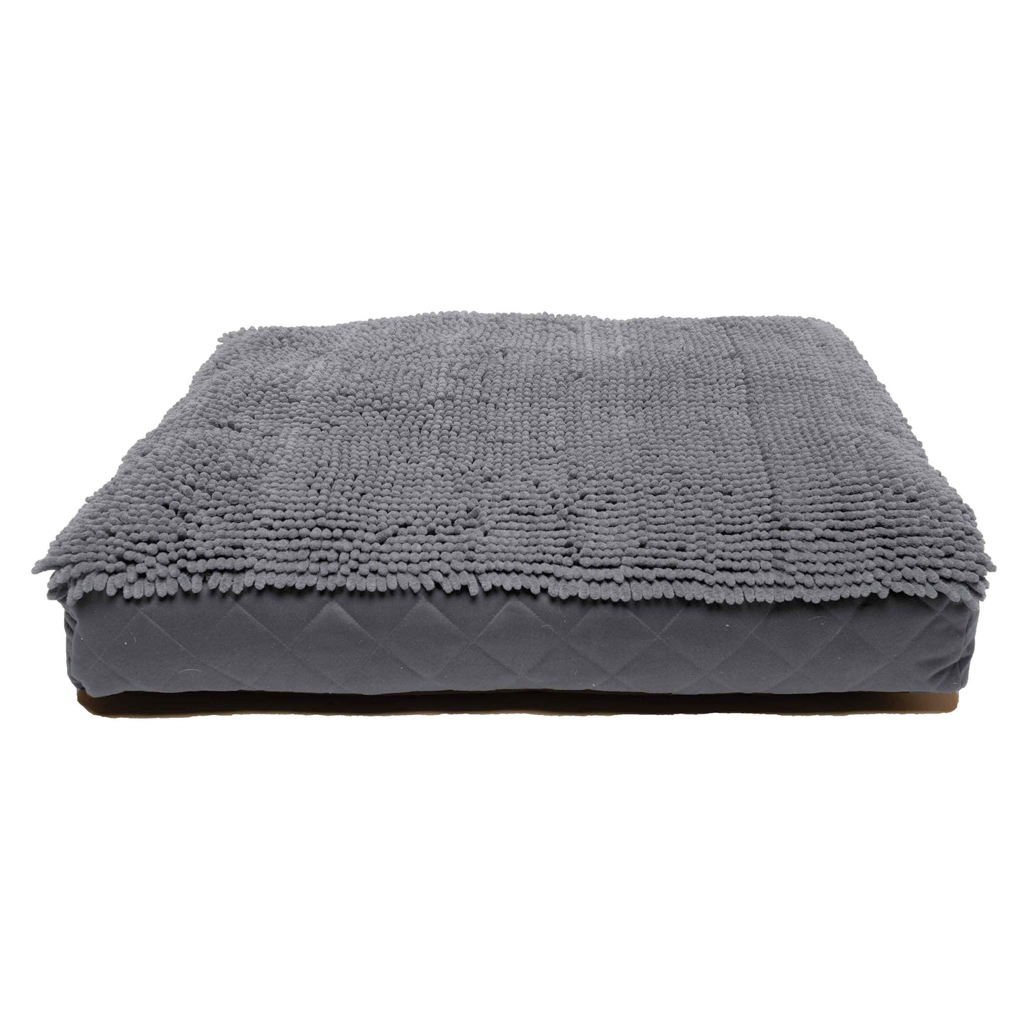 DGS Pet Products Dirty Dog Rectangle Bed Medium Brown 26" x 34" x 4" - Cool Grey / large