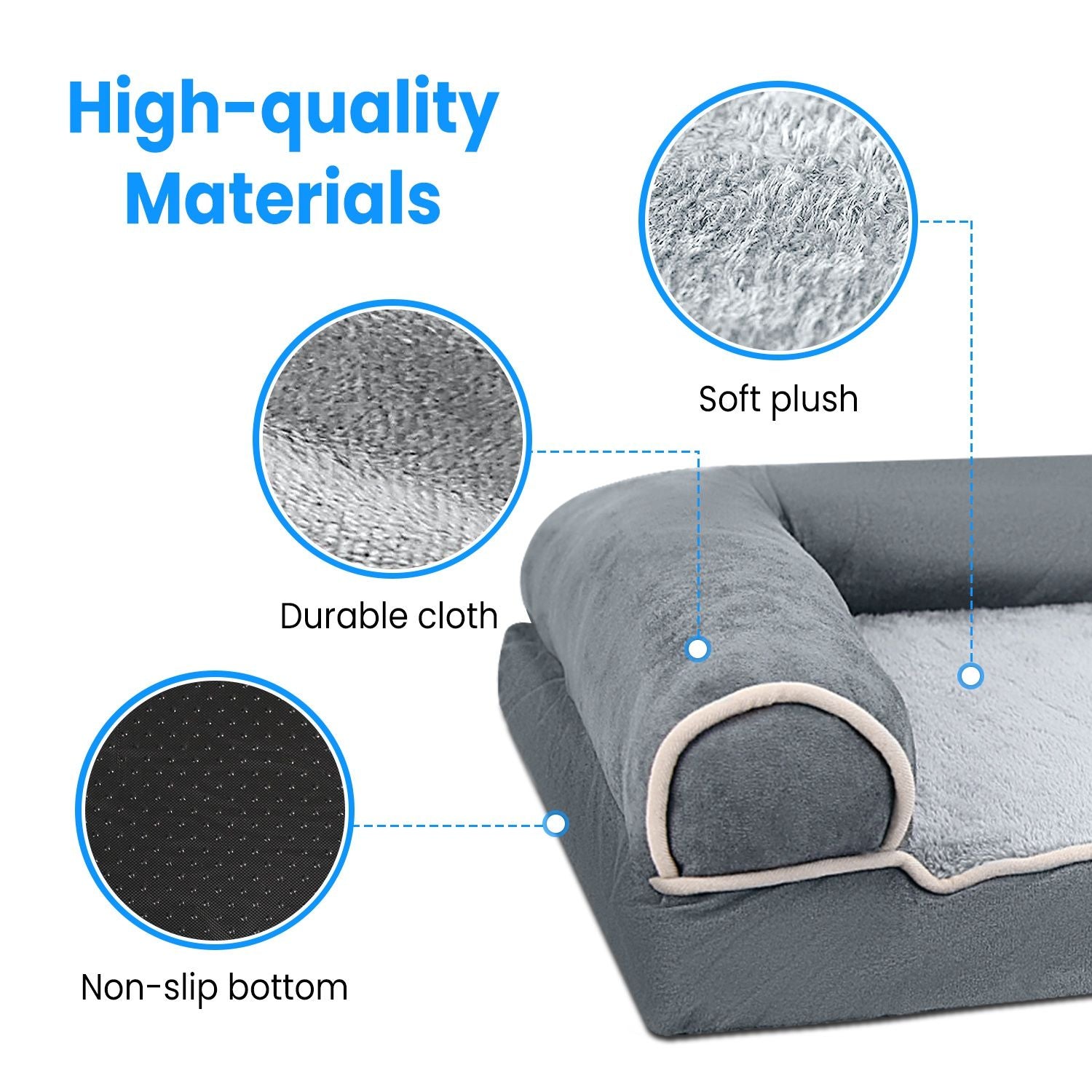 Cozy Bolster Dog Bed