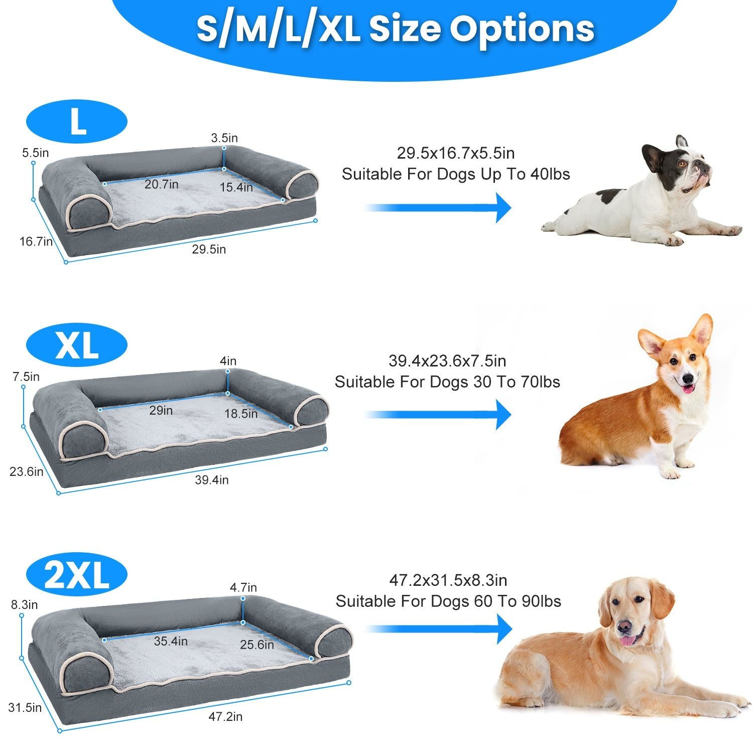 Cozy Bolster Dog Bed