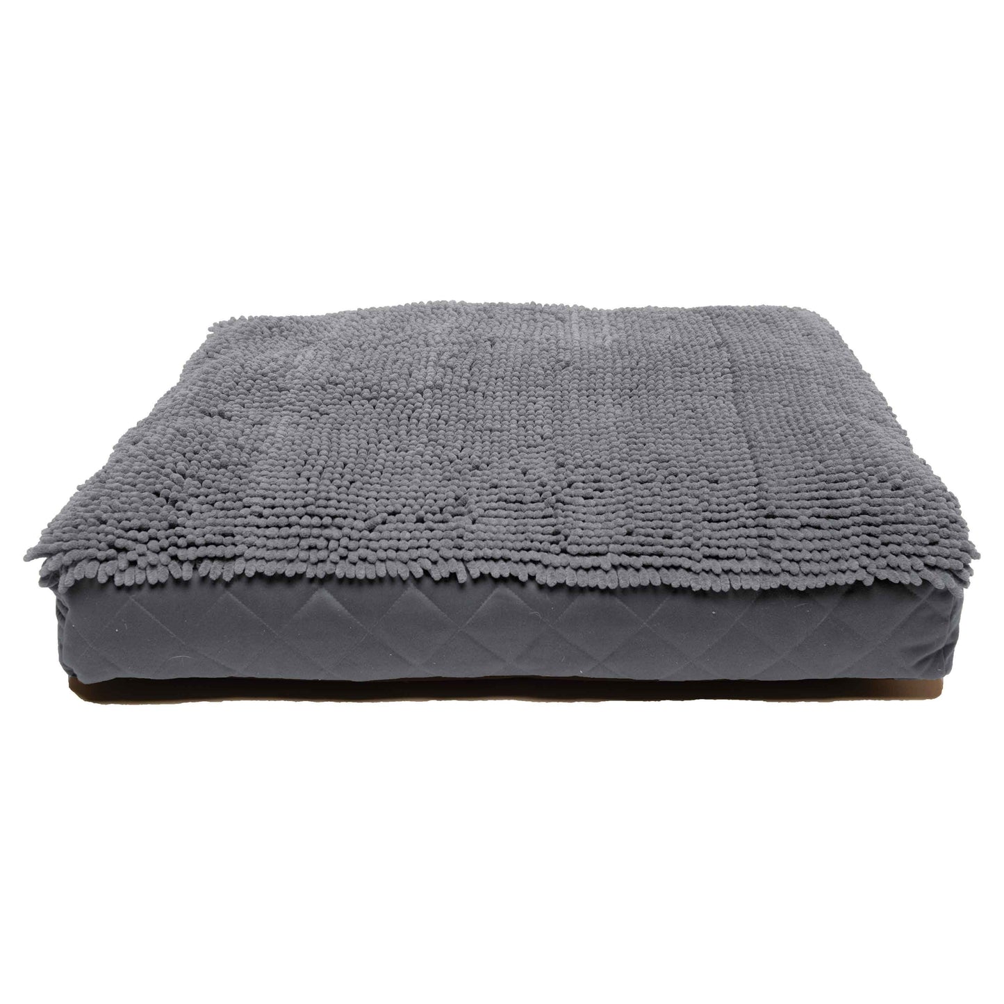 DGS Pet Products Dirty Dog Rectangle Bed Medium Brown 26" x 34" x 4" - Cool Grey / Extra Large