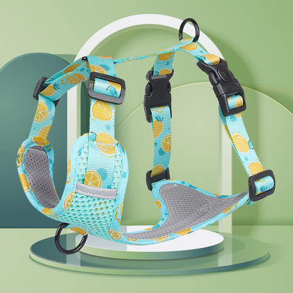 Fruit Dog Harness - Lake blue / M