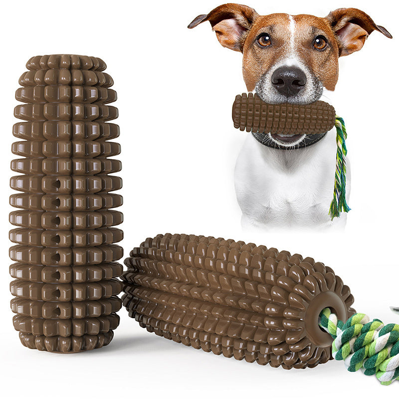 Pet Dog Toy Interactive Rubber Balls for Small Large Dogs Puppy Cat Chewing Toys Pet Tooth Cleaning Indestructible Dog Food Ball - chocolate-Squeak / China