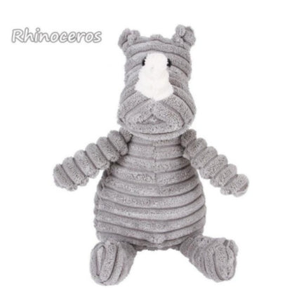 Squeaky Molar Plush - Rhino